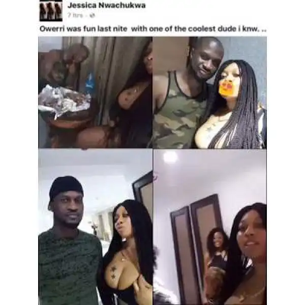 " Was Fun Last Night ": Busty Lady And Peter Okoye Pictured In A Hotel In Owerri